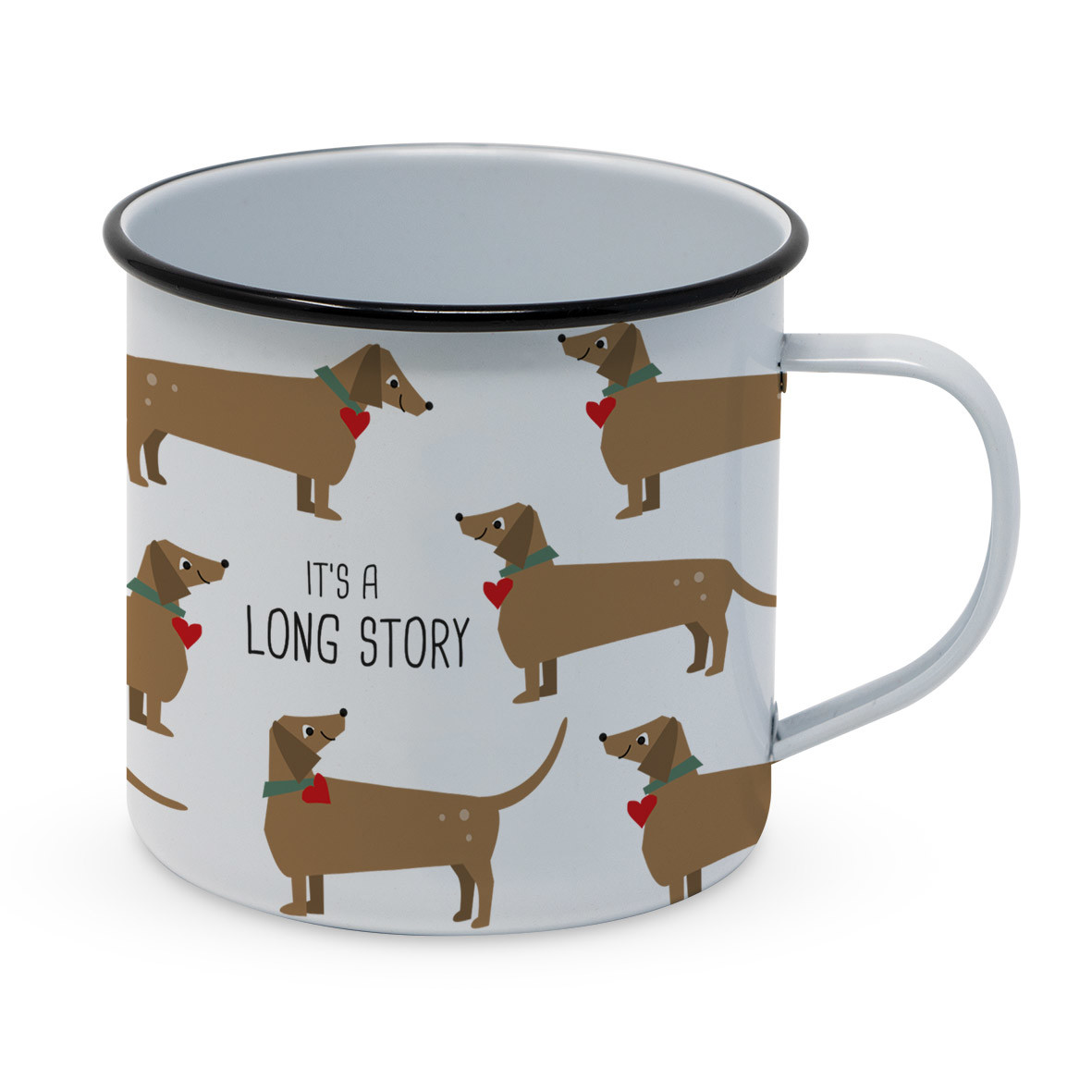 Long Story Happy Metal Mug Long Story Happy Metal Mug