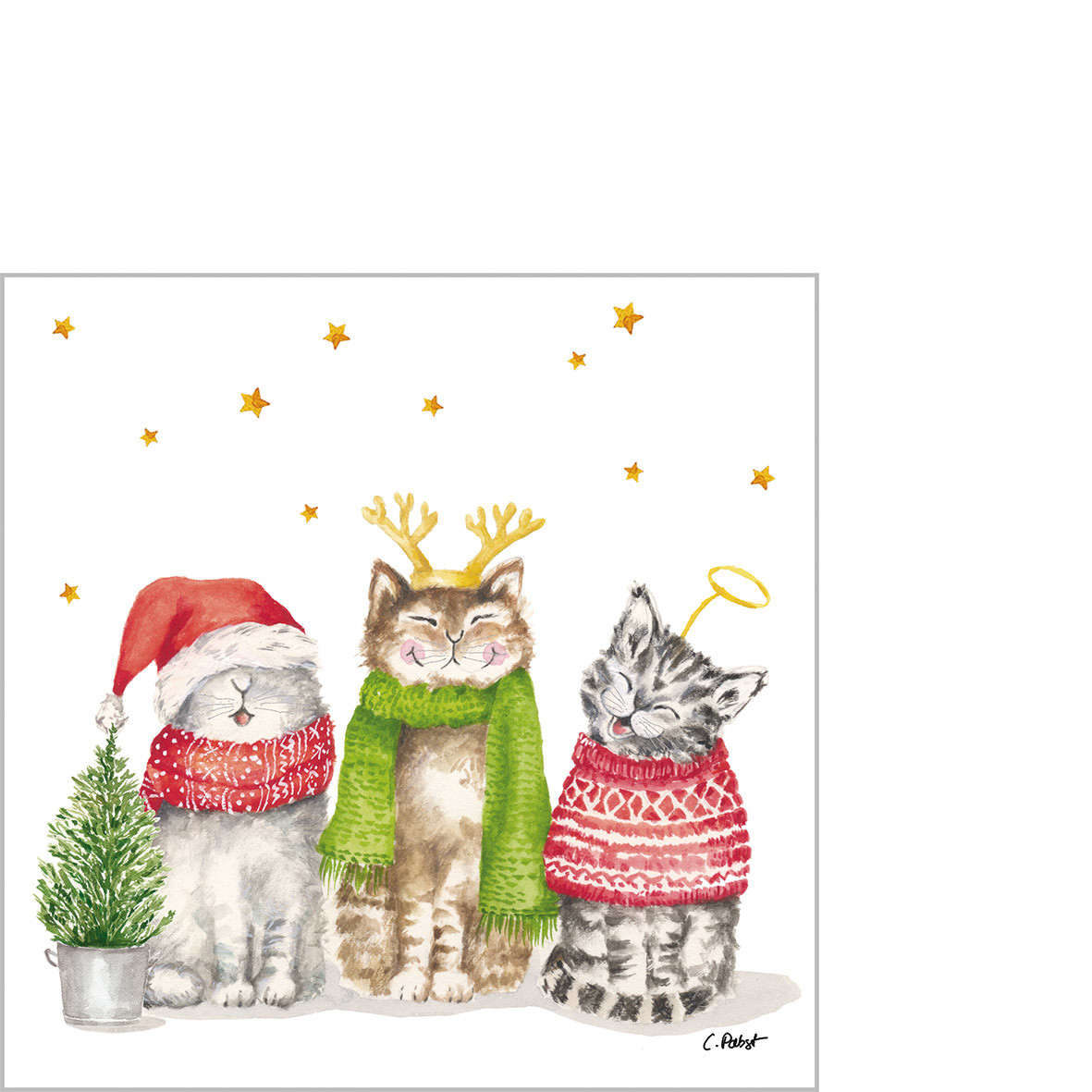 Sacred Cats Napkin 25x25