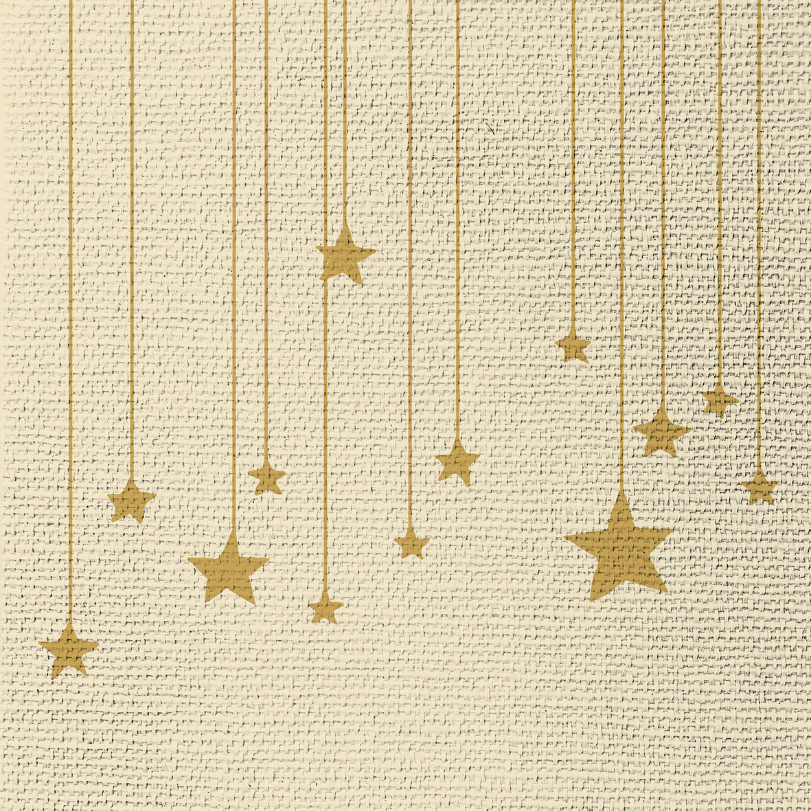 Stars on Canvas off-white Napkin 33x33 emb