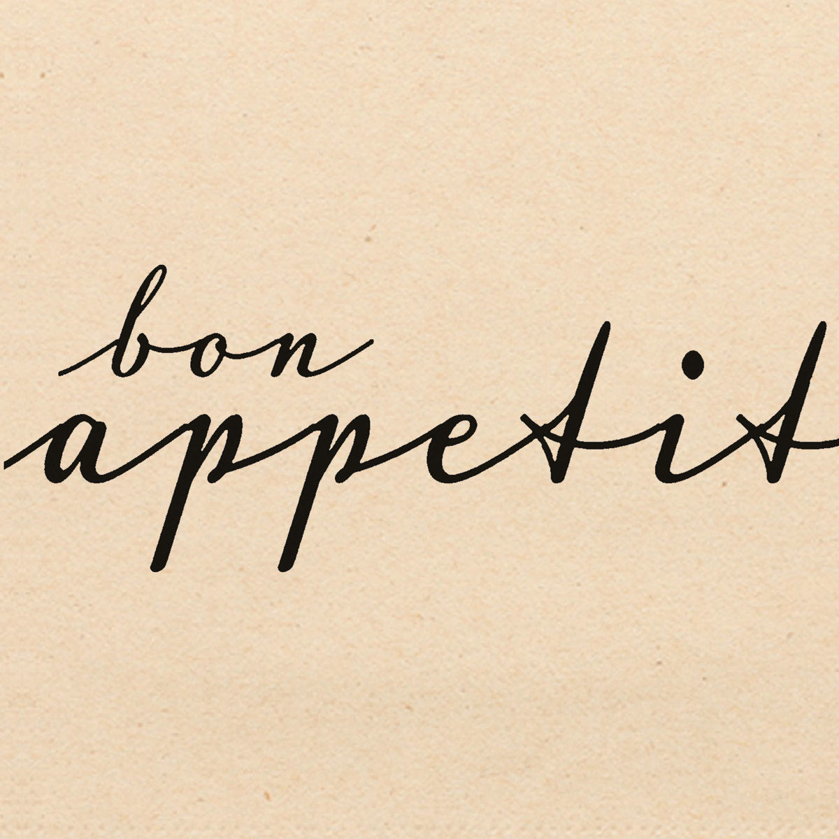 Bon Appetit black Napkin 33x33 eco