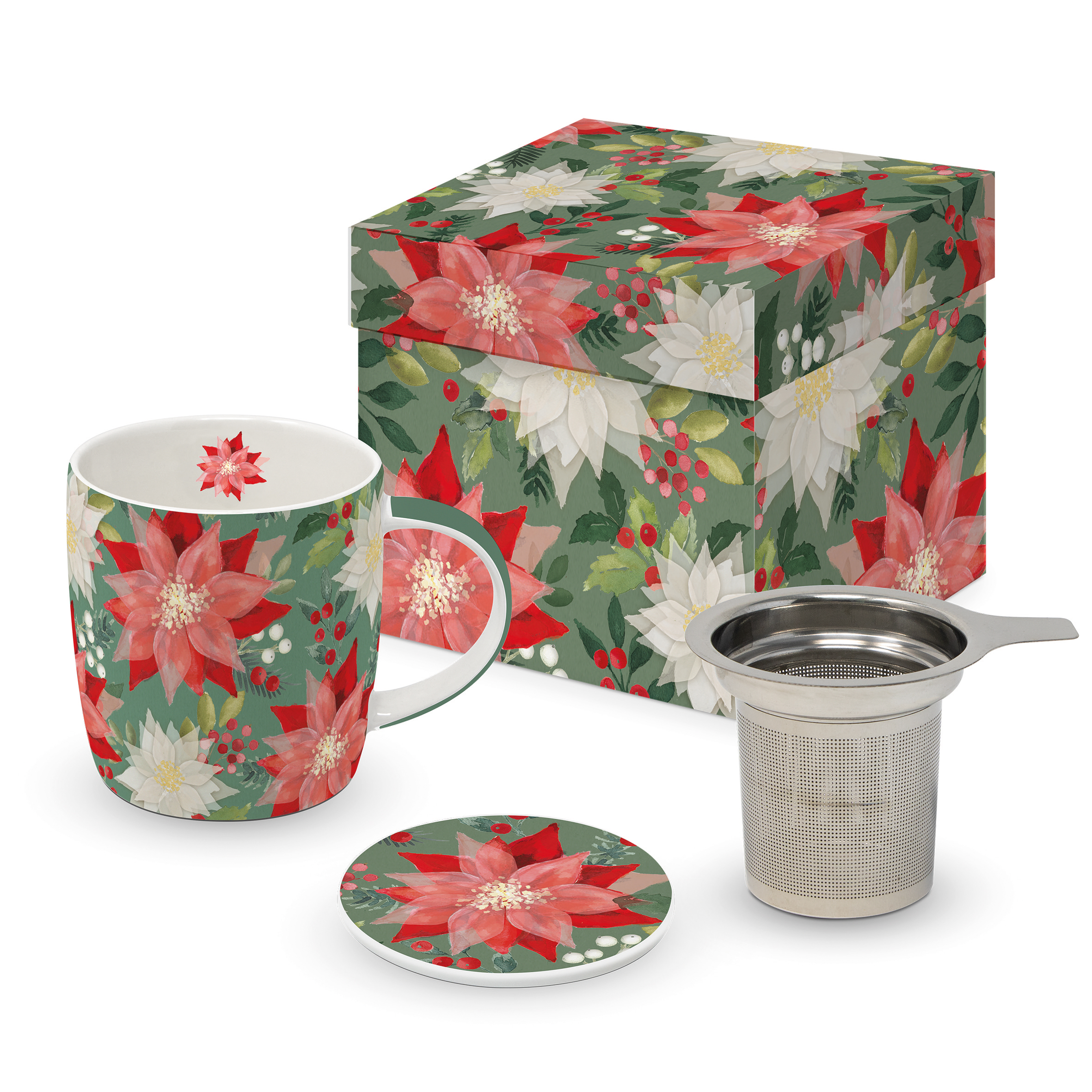 Merry Poinsettia T-Mug GB