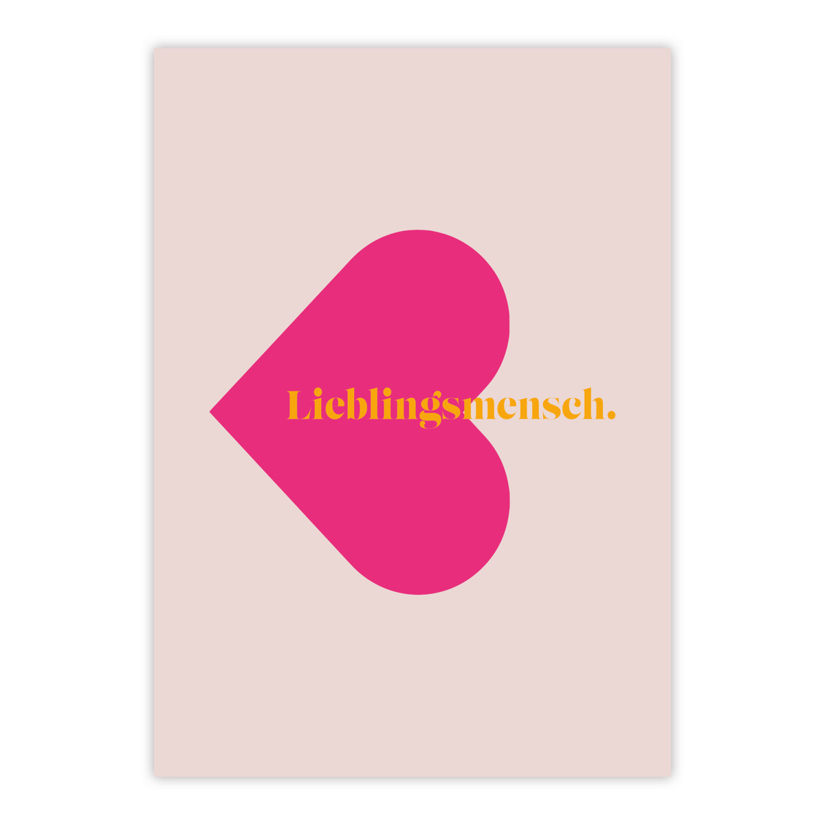 Lieblingsmensch pink Postcard D@H