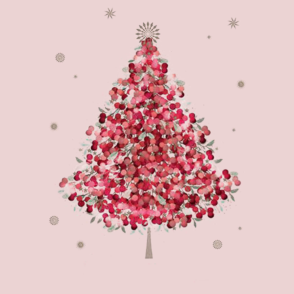 Christmas Tree in Rosé Napkin 33x33