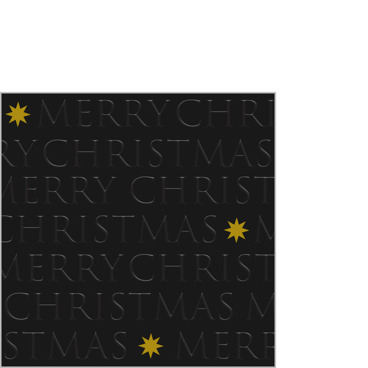 Christmas embossed black Napkin 25x25 Solid