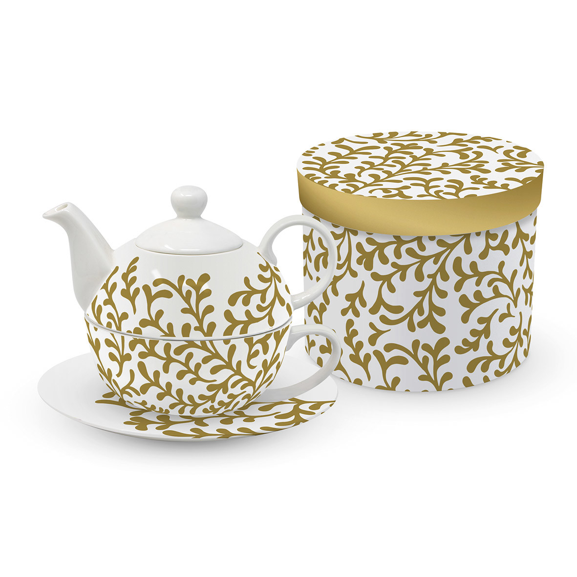 Pretty tendrils gold Tea4one Set GB