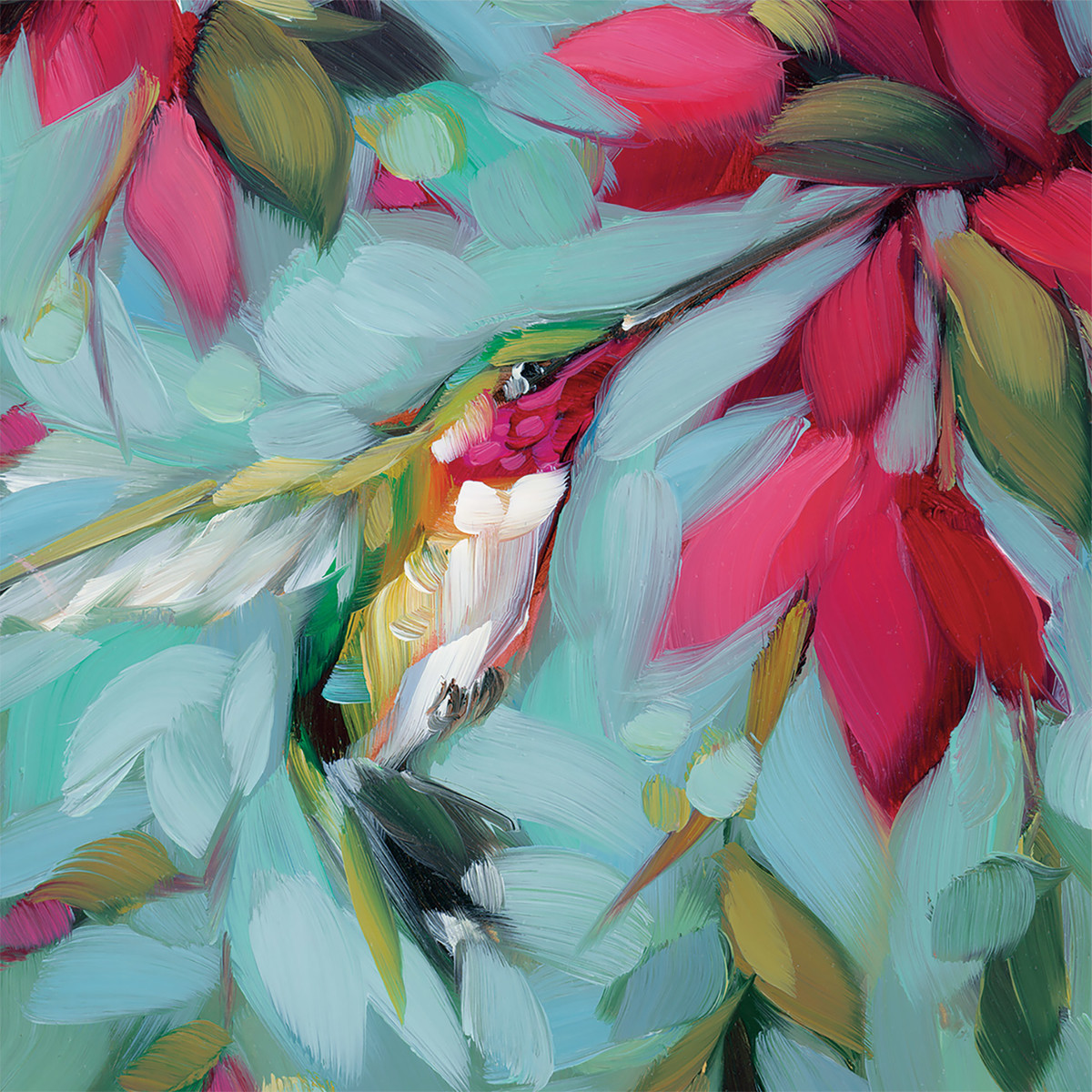 Colibri Flowers Napkin 33x33