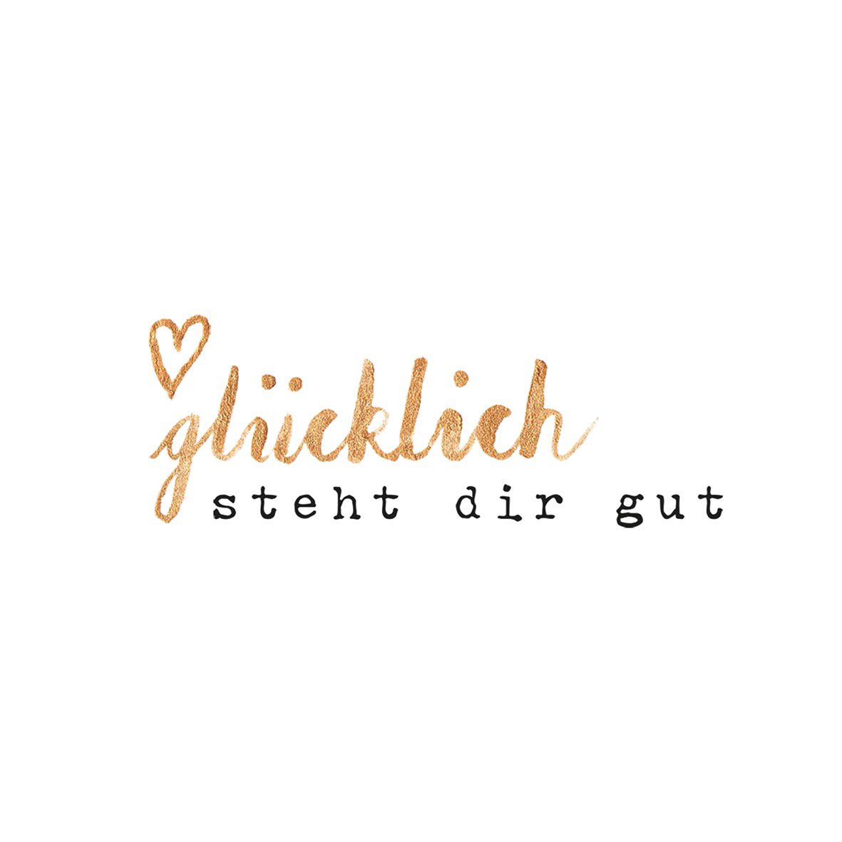 Glücklich 33x33 cm Glücklich 33x33 cm