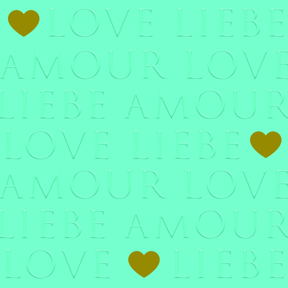 Love Letters turquoise Napkin 33x33 relief Love Letters turquoise Napkin 33x33 relief