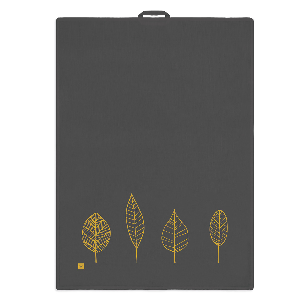 Pure Gold Leaves anthracite kitchen towel Pure Gold Leaves anthracite kitchen towel