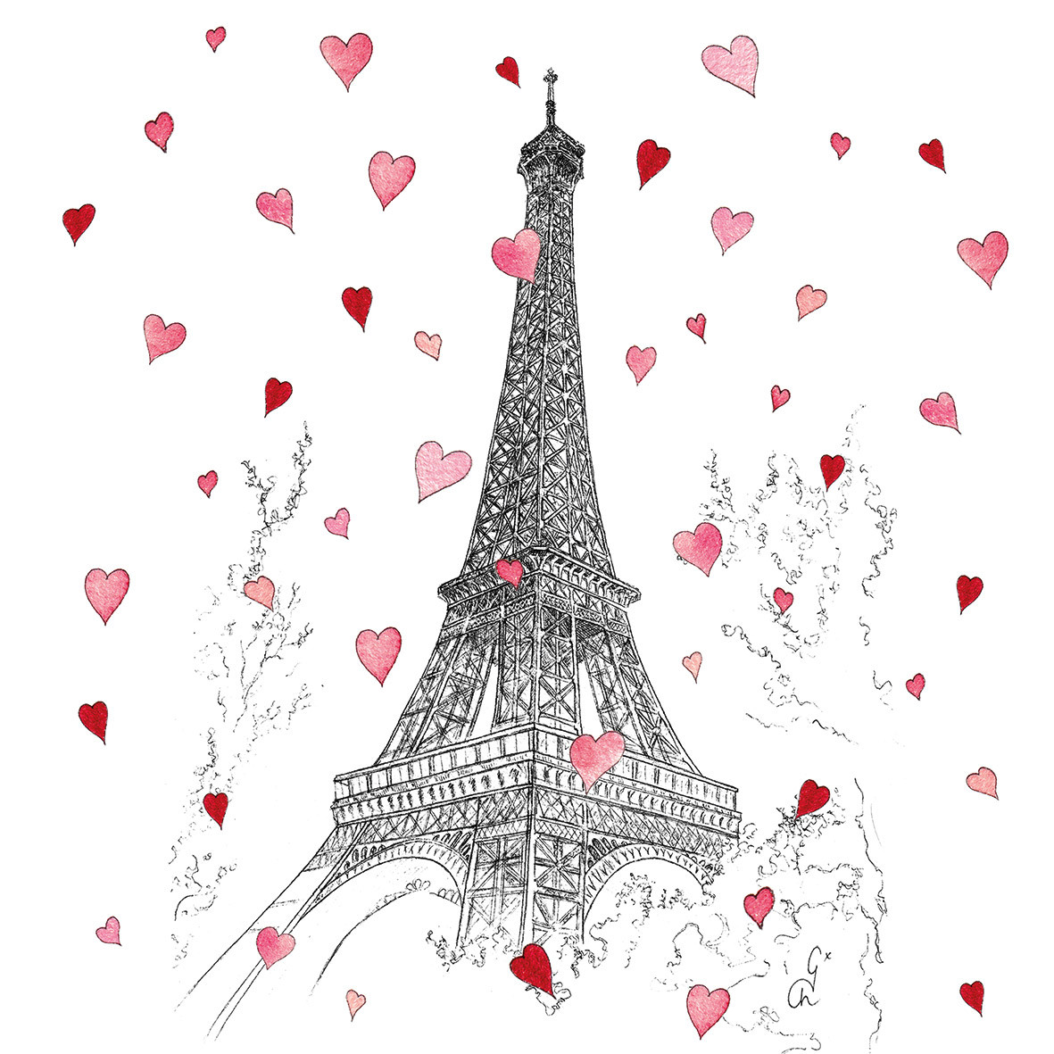 Paris Love Napkin 33x33