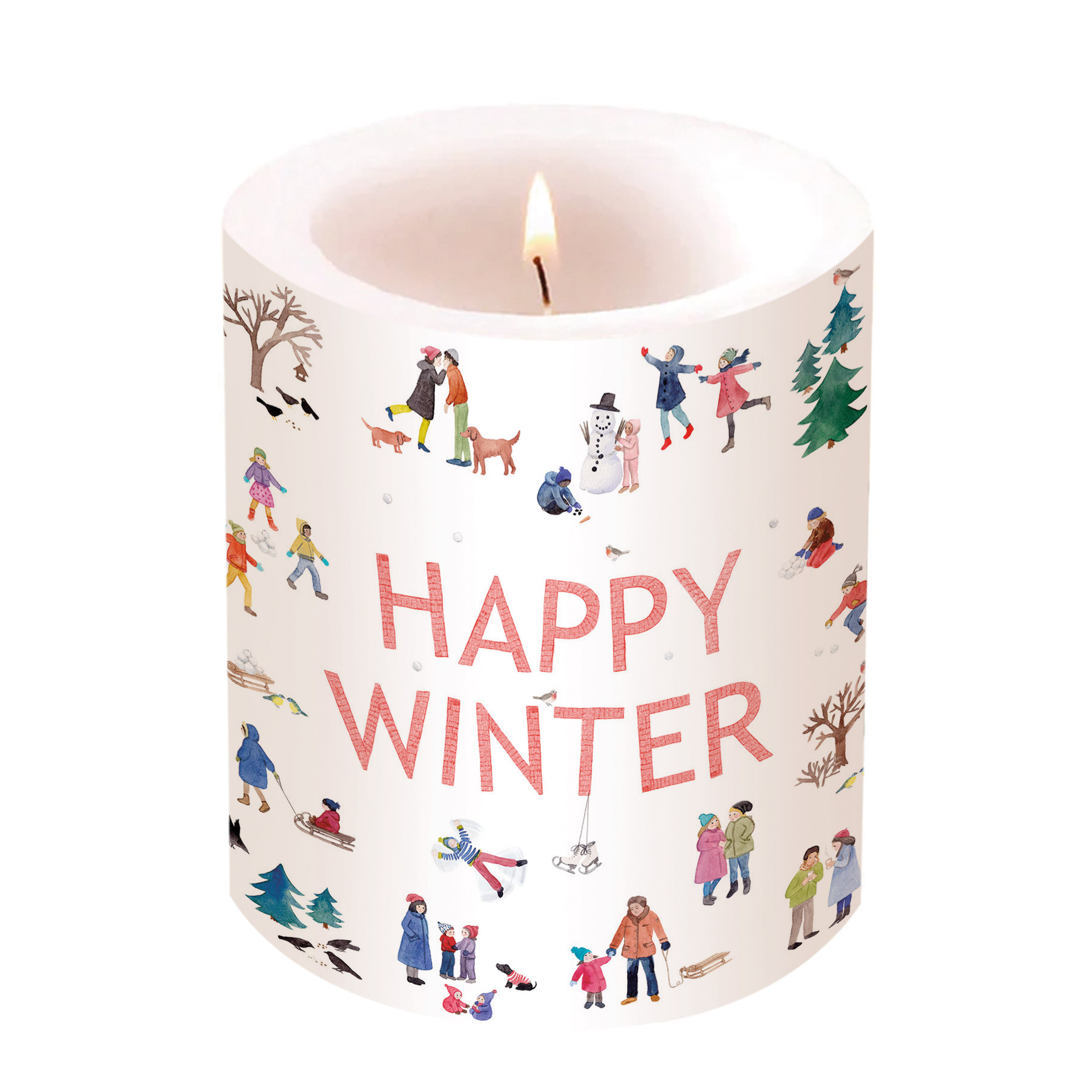 Happy Winter Candle large