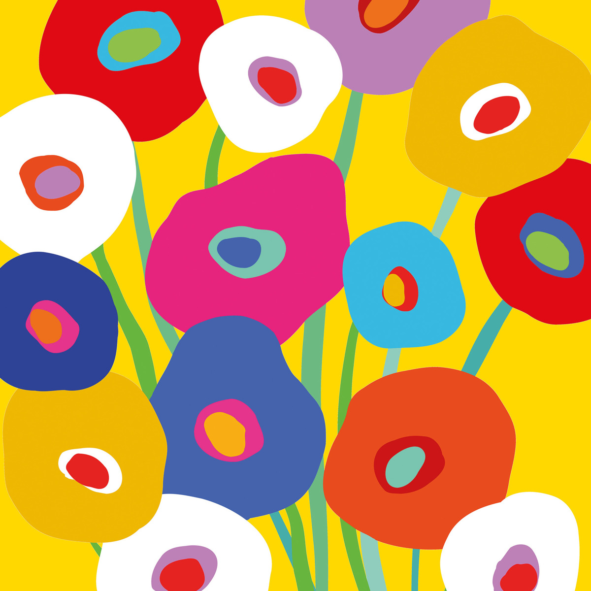 Super Bloom yellow Napkin 33x33 Super Bloom yellow Napkin 33x33