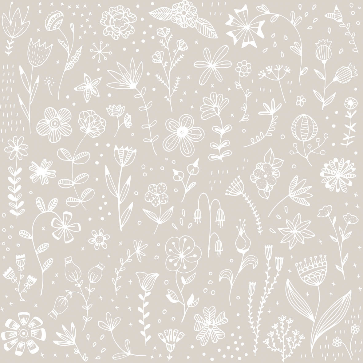 Pure Flower taupe Napkin 33x33 Pure Flower taupe Napkin 33x33