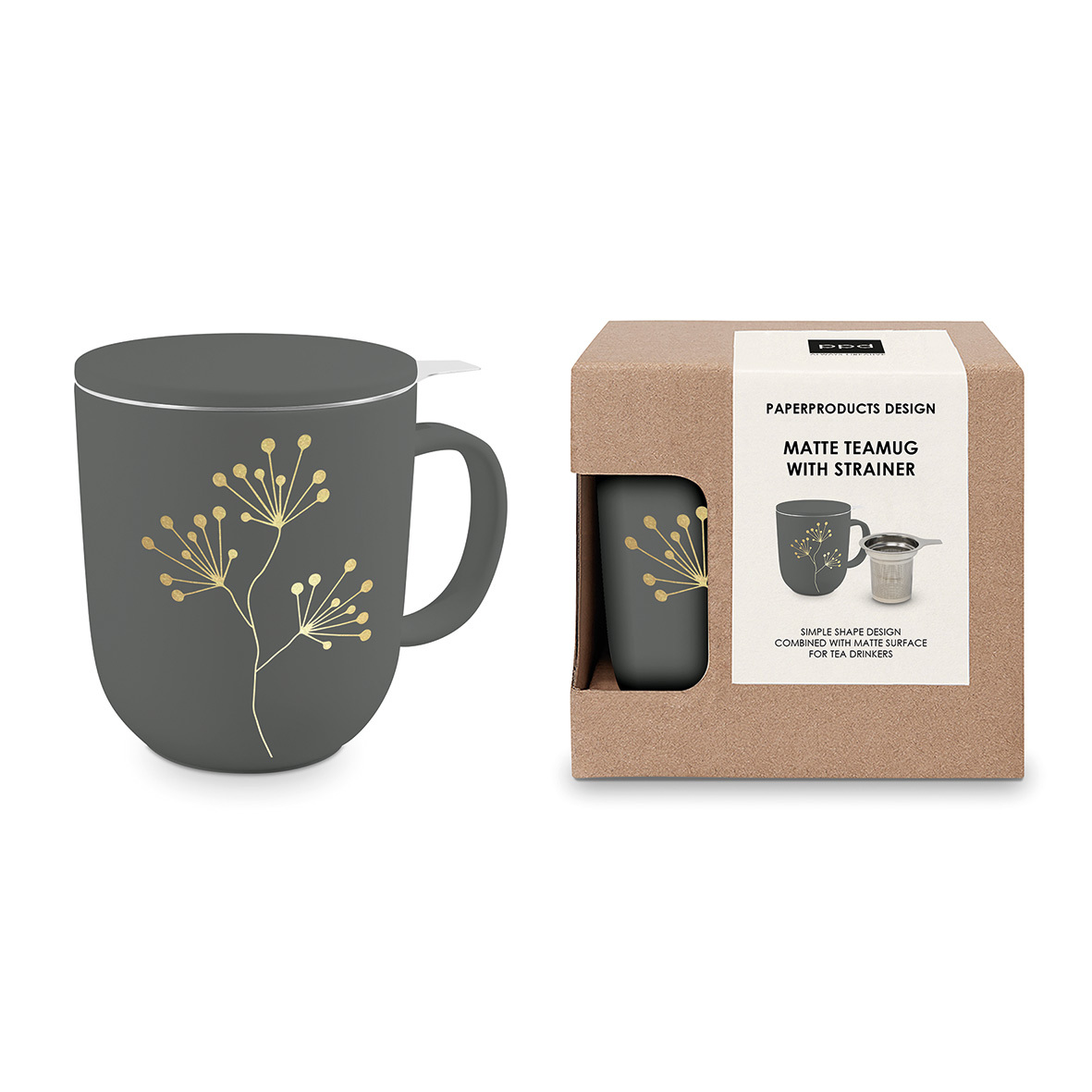 Pure Gold Berries anthracite Matte T-Mug Pure Gold Berries anthracite Matte T-Mug