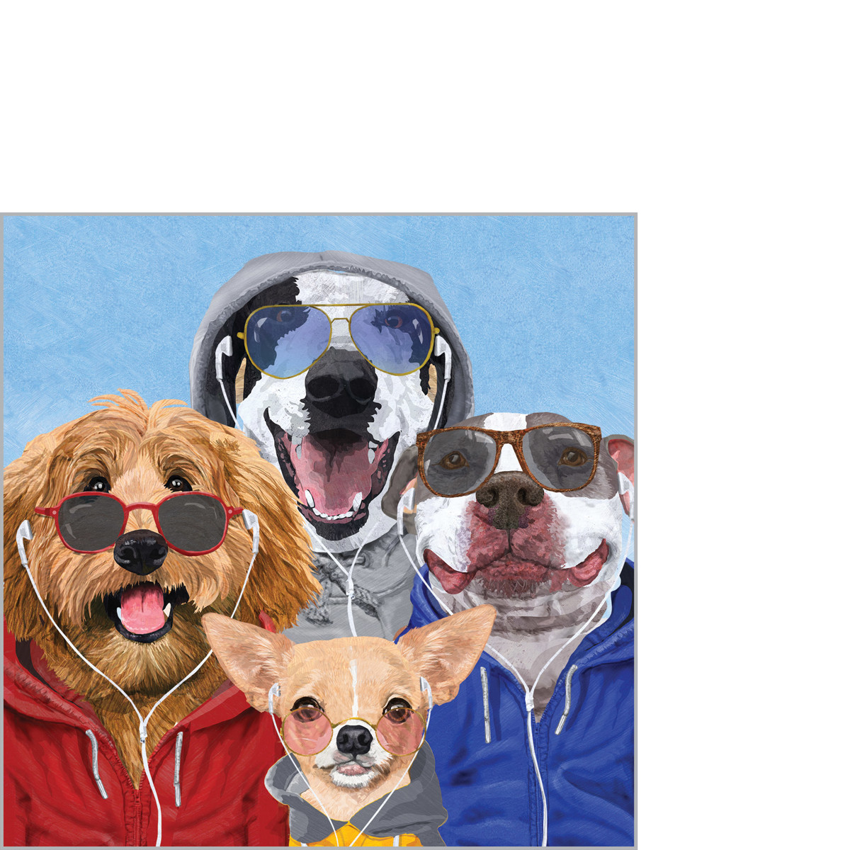 Chillin' Dogs Napkin 25x25 Chillin' Dogs Napkin 25x25