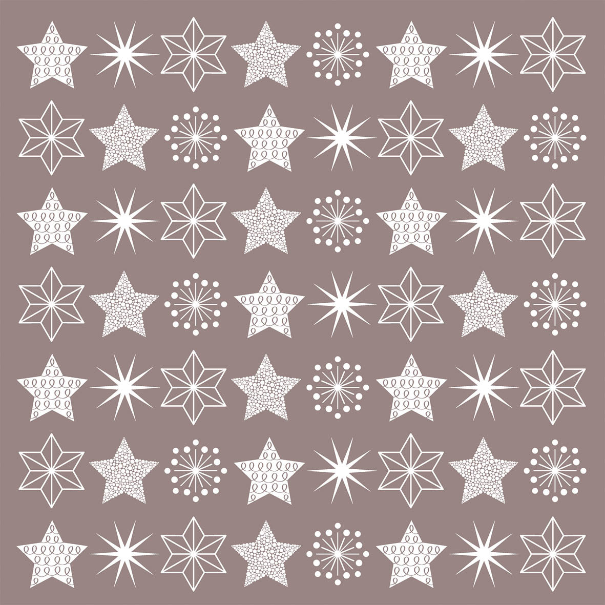 Pure Stars chocolate Napkin 33x33