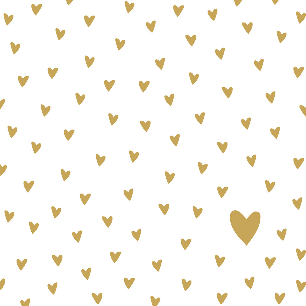 Little Hearts gold Napkin 33x33