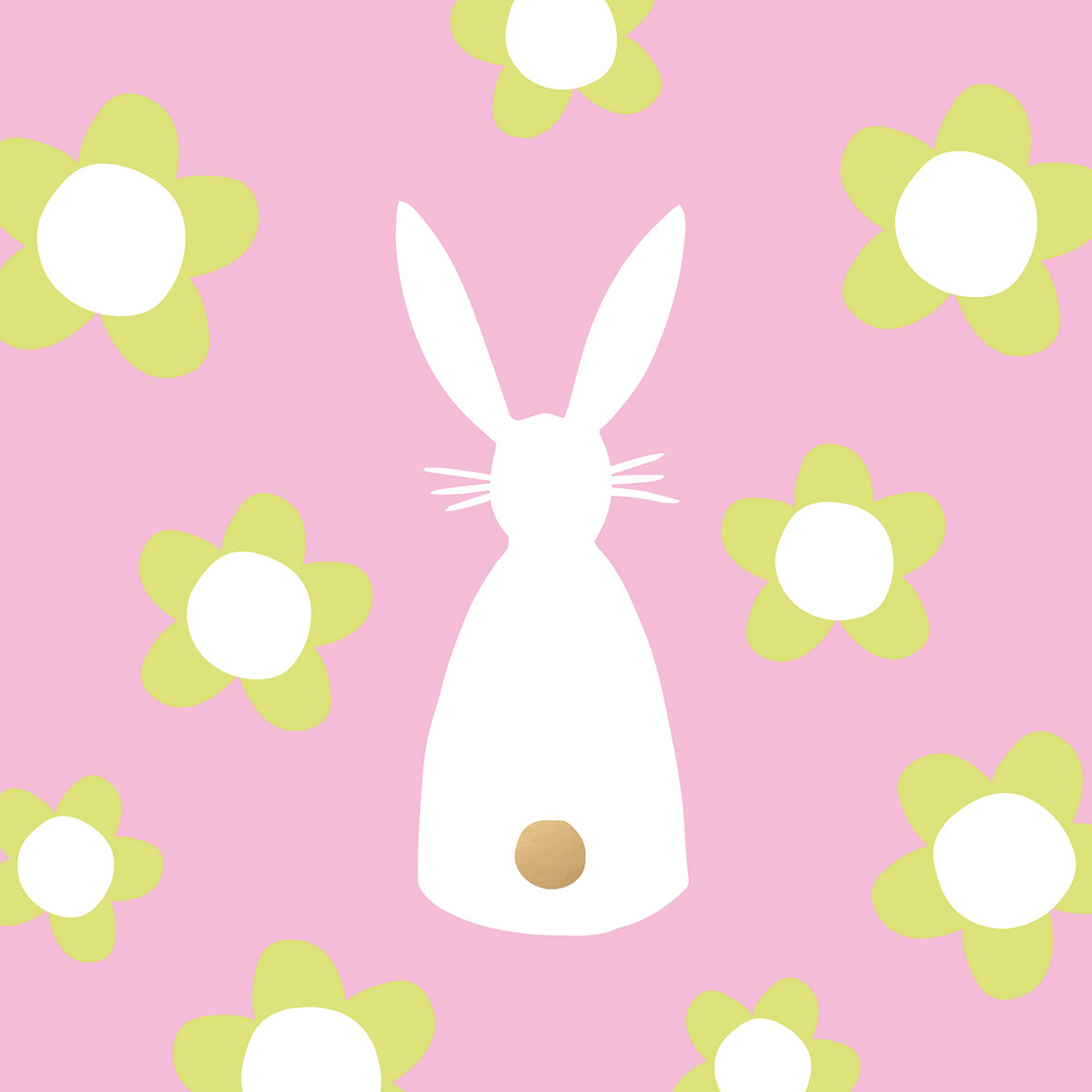 Flower Bunny rosé Napkin 33x33