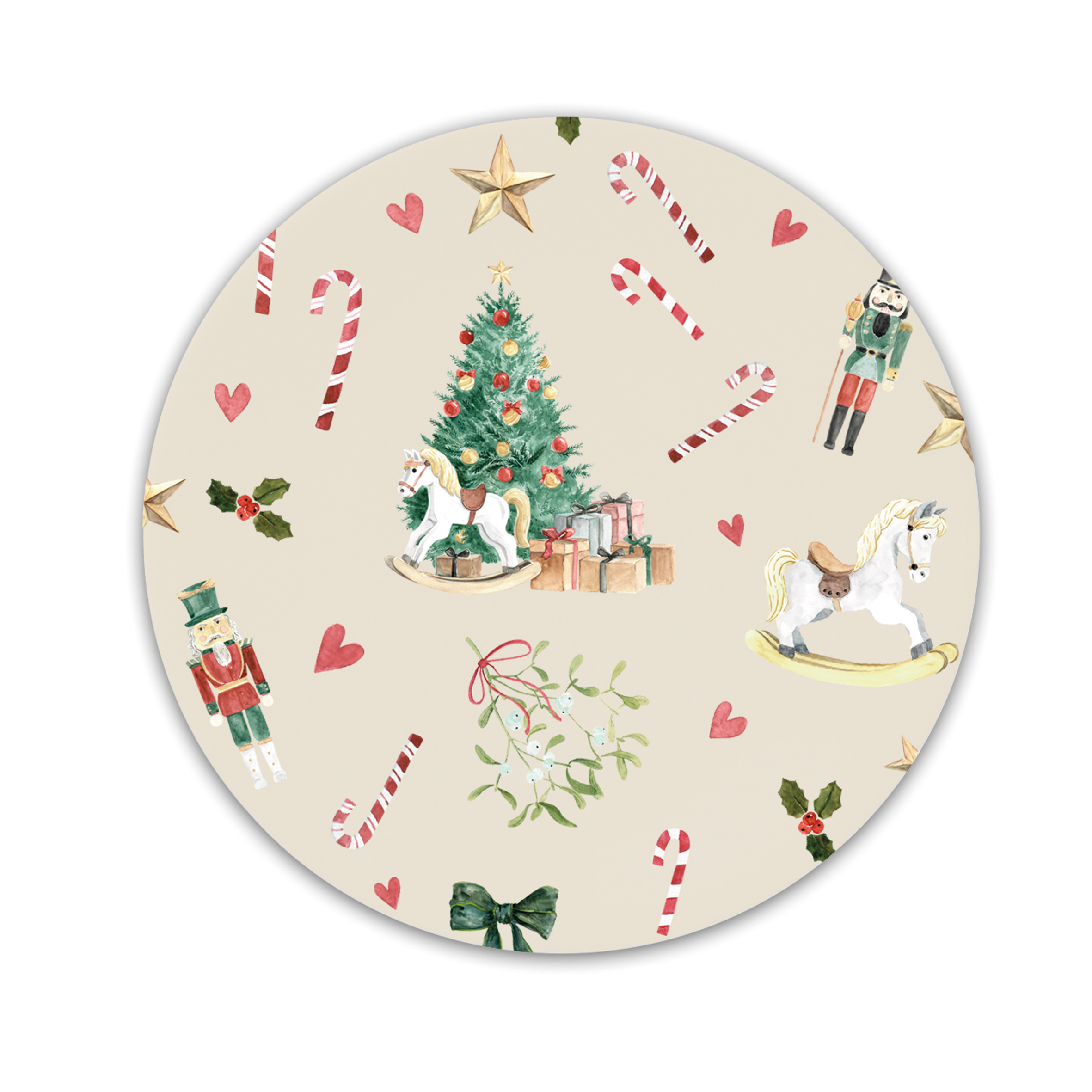 Heritage Christmas beige FBC Plate