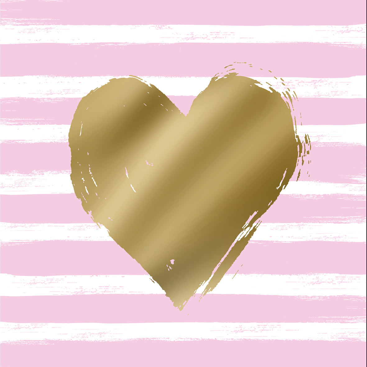 Heart & Stripes rosé Napkin 33x33
