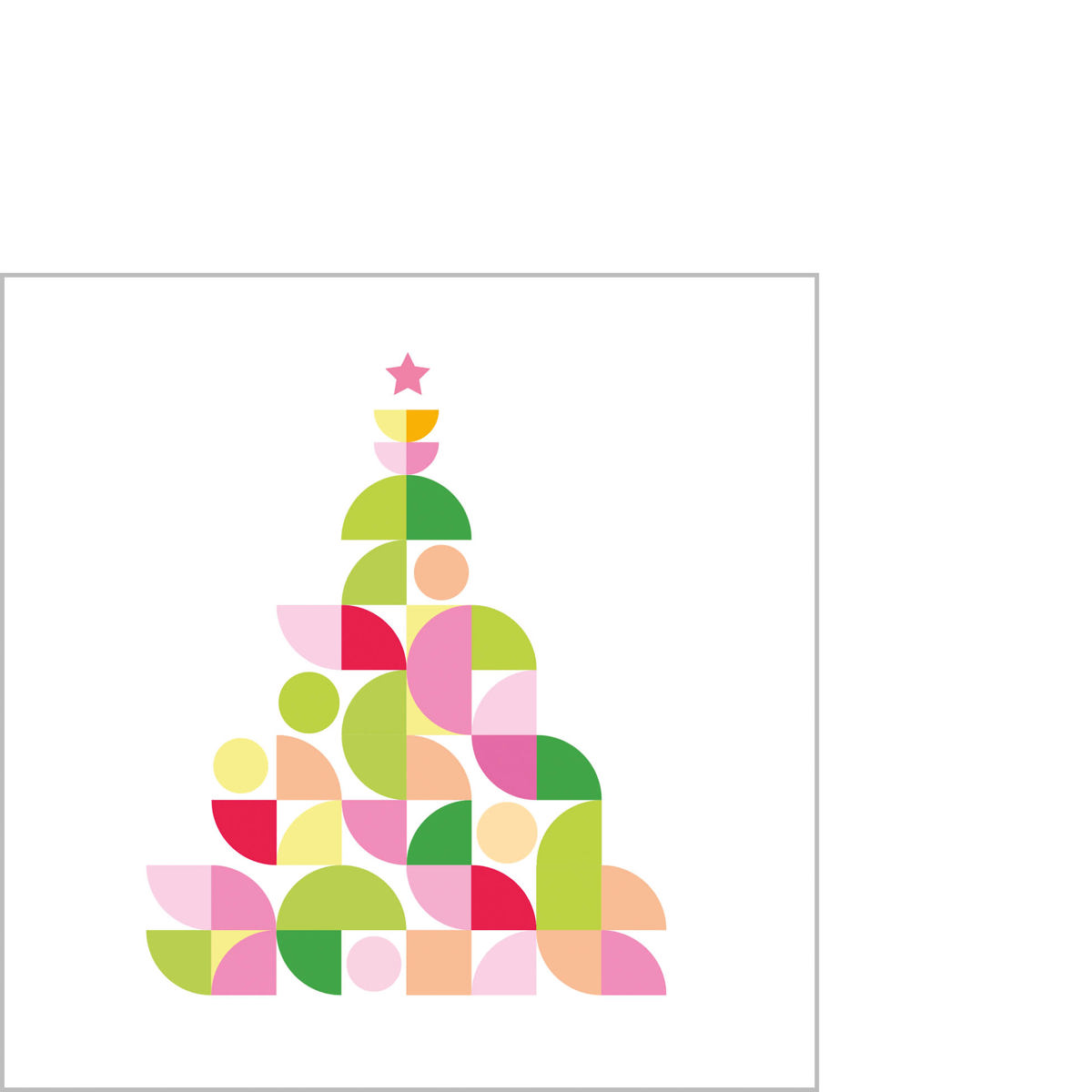 X-Mas Graphic on white Napkin 25x25