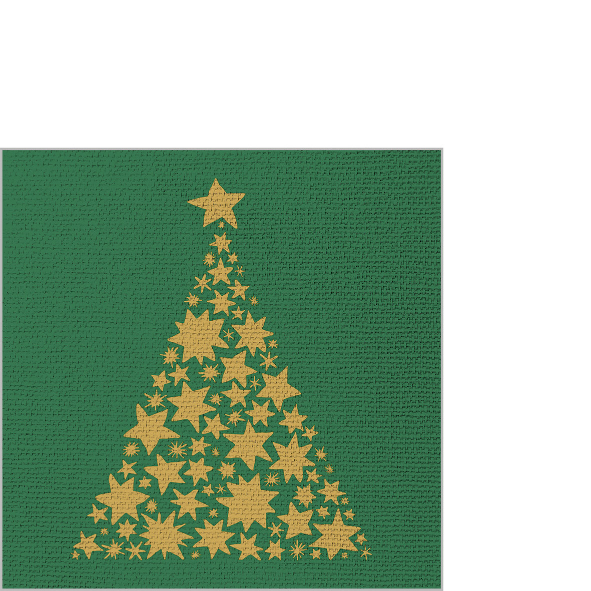 Tree on Canvas green Napkin 25x25 emb