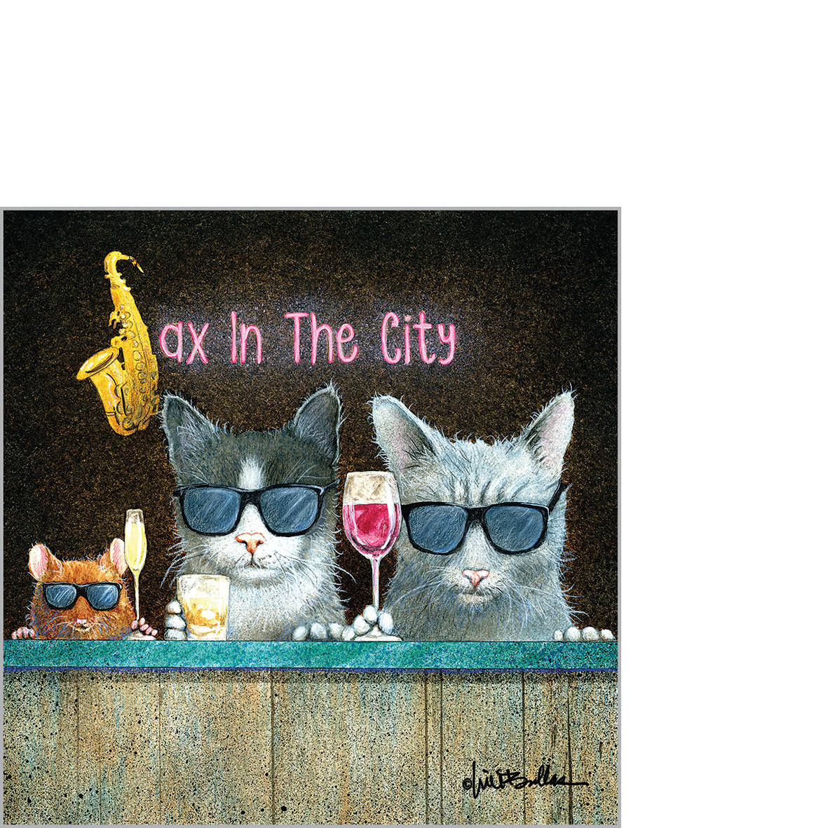Sax in The City Napkin 25x25