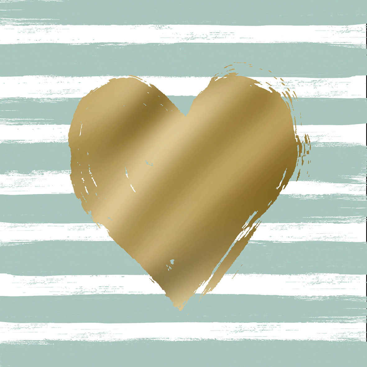 Heart & Stripes eucalyptus Napkin 33x33