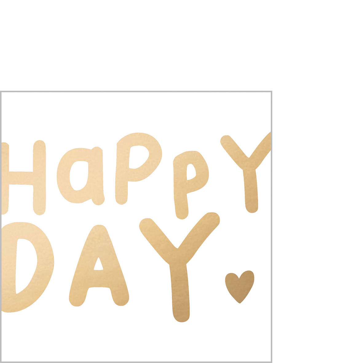 Happy Heart gold Napkin 25x25