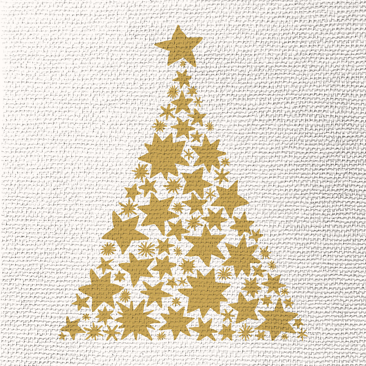 Tree on Canvas white Napkin 33x33 emb