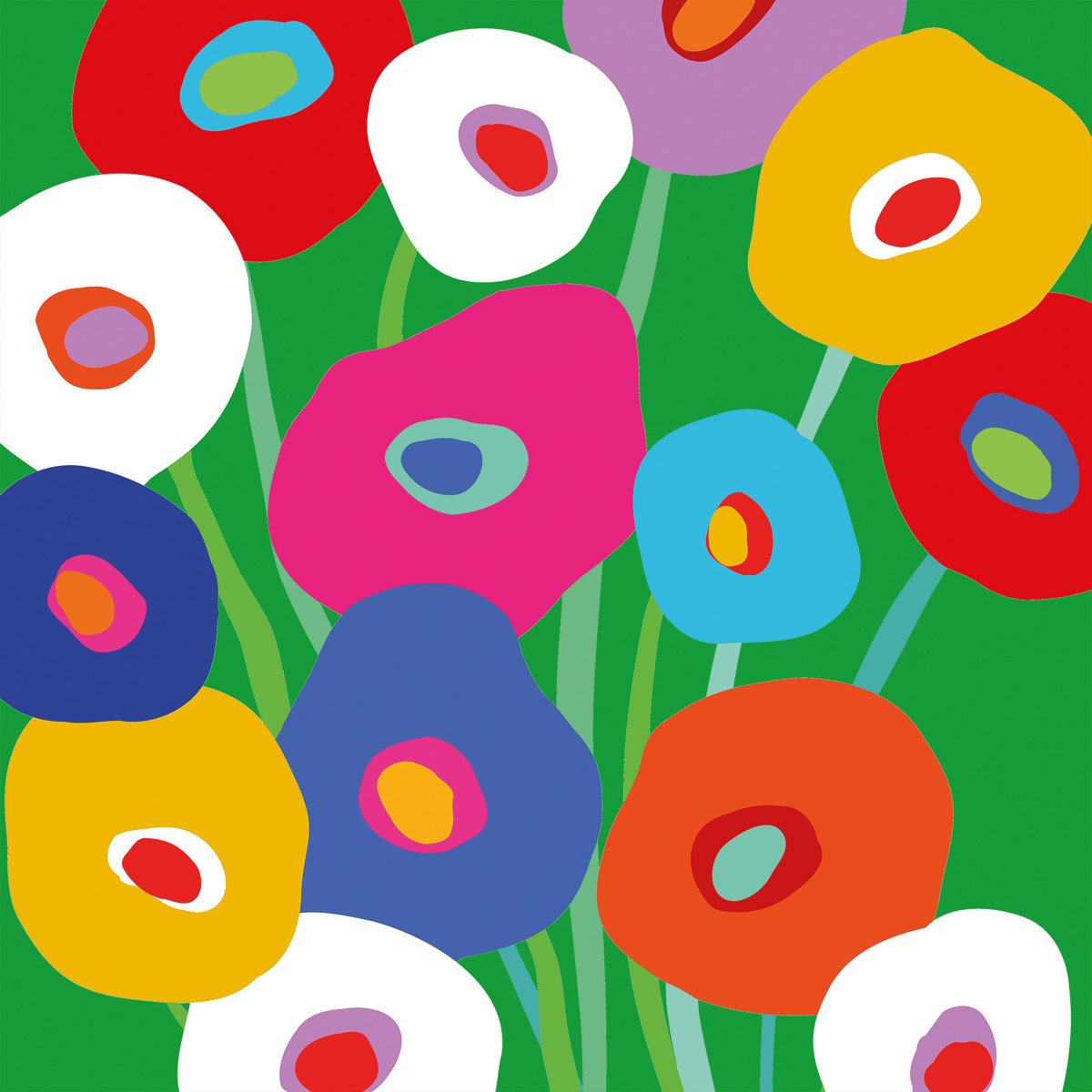 Super Bloom green Napkin 33x33 Super Bloom green Napkin 33x33