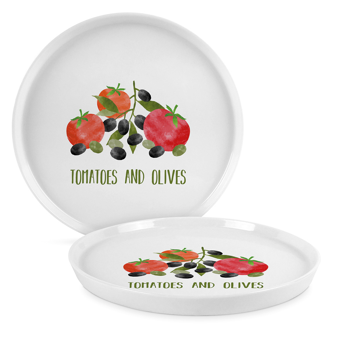 Tomatoes & Olives Trend Plate 21