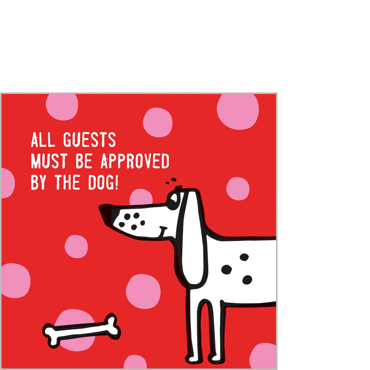 Dog Approved red Napkin 25x25