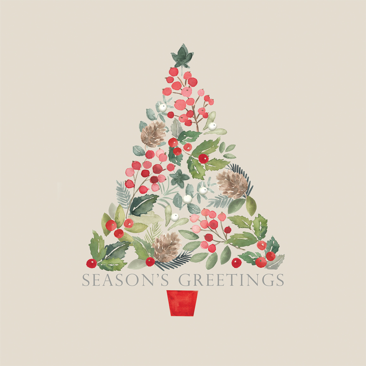 Merry Greetings Napkin 33x33 Merry Greetings Napkin 33x33