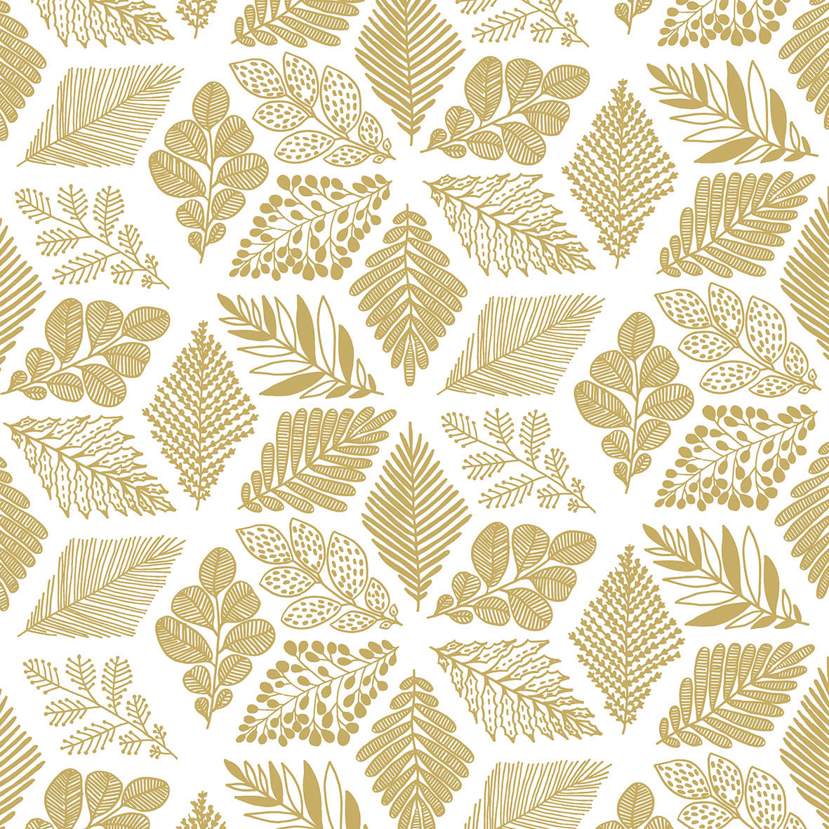 Pure Leaves gold Napkin 33x33