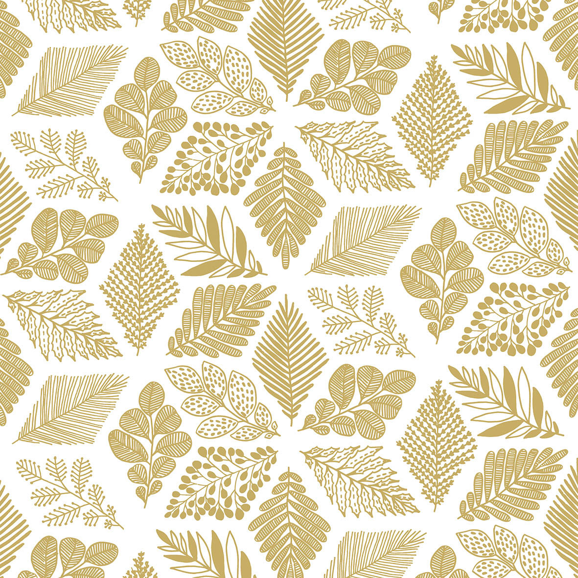Pure Leaves gold Napkin 33x33 Pure Leaves gold Napkin 33x33