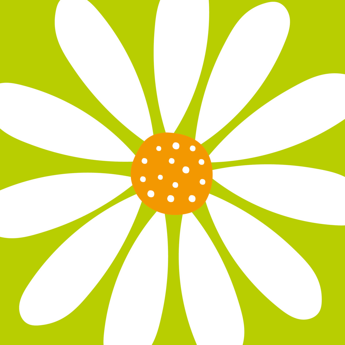 Happy Flower green Napkin 33x33