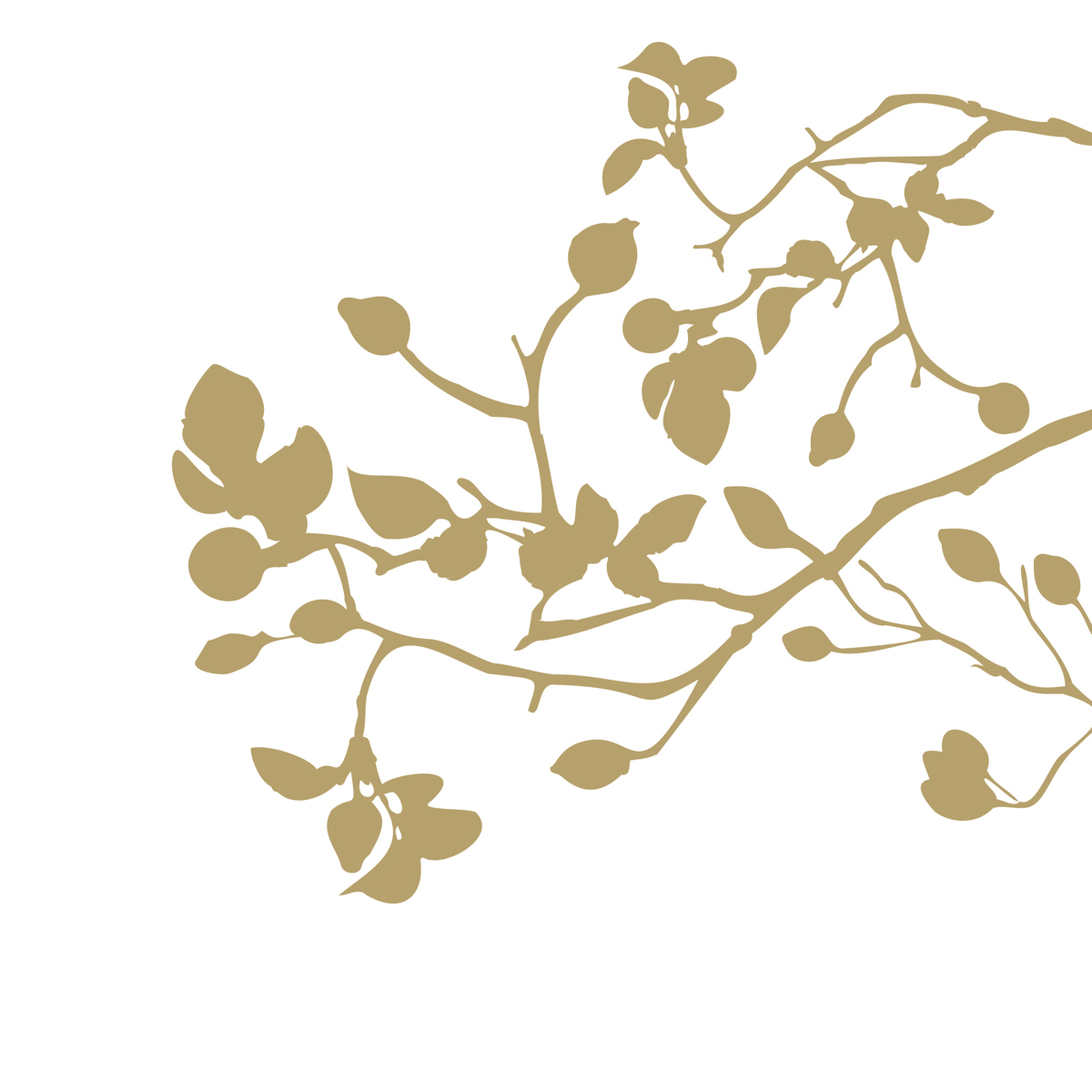 Pure Branch gold Napkin 33x33 Pure Branch gold Napkin 33x33