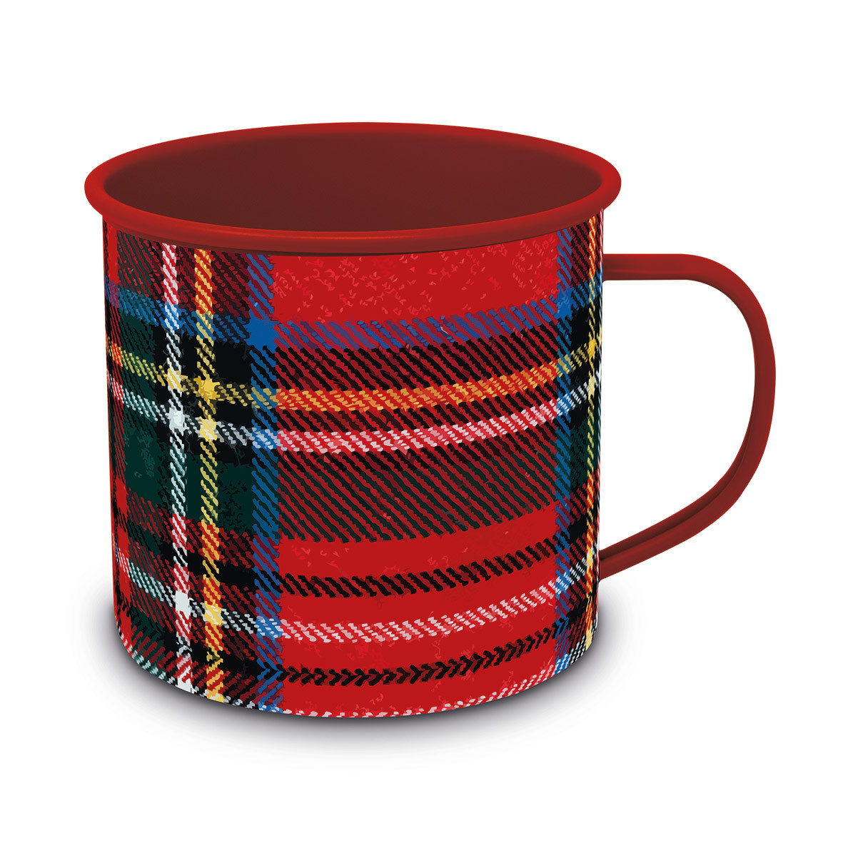 Check Happy Metal Mug Check Happy Metal Mug