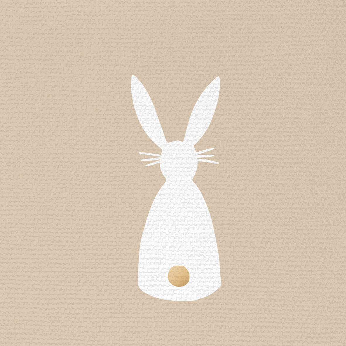 Bunny Canvas taupe Napkin 33x33 emb