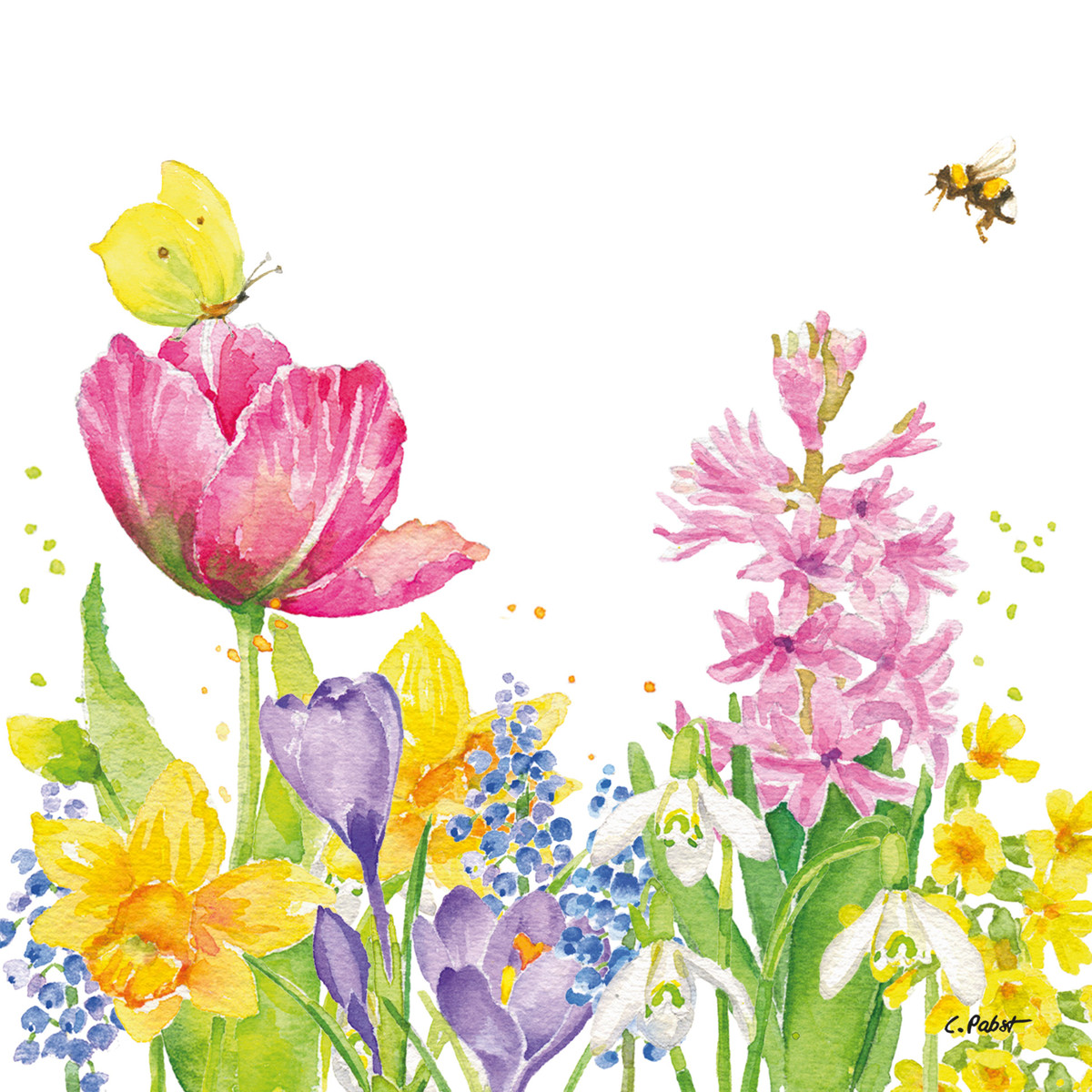 Butterfly & Bee Napkin 33x33
