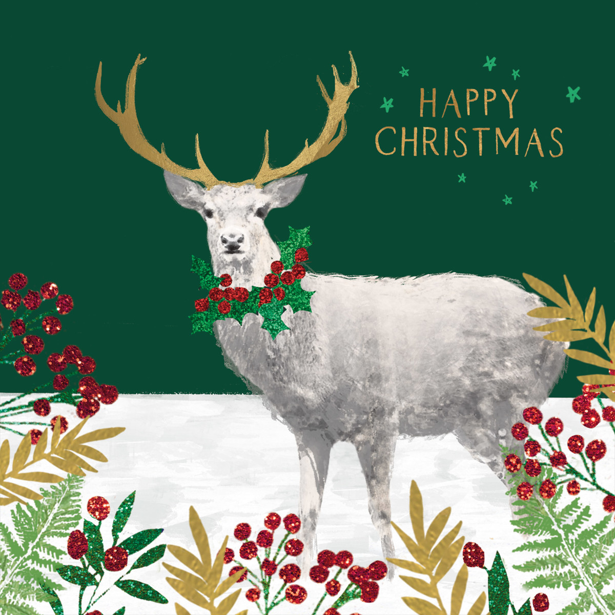 Christmas Deer Napkin 33x33 Christmas Deer Napkin 33x33