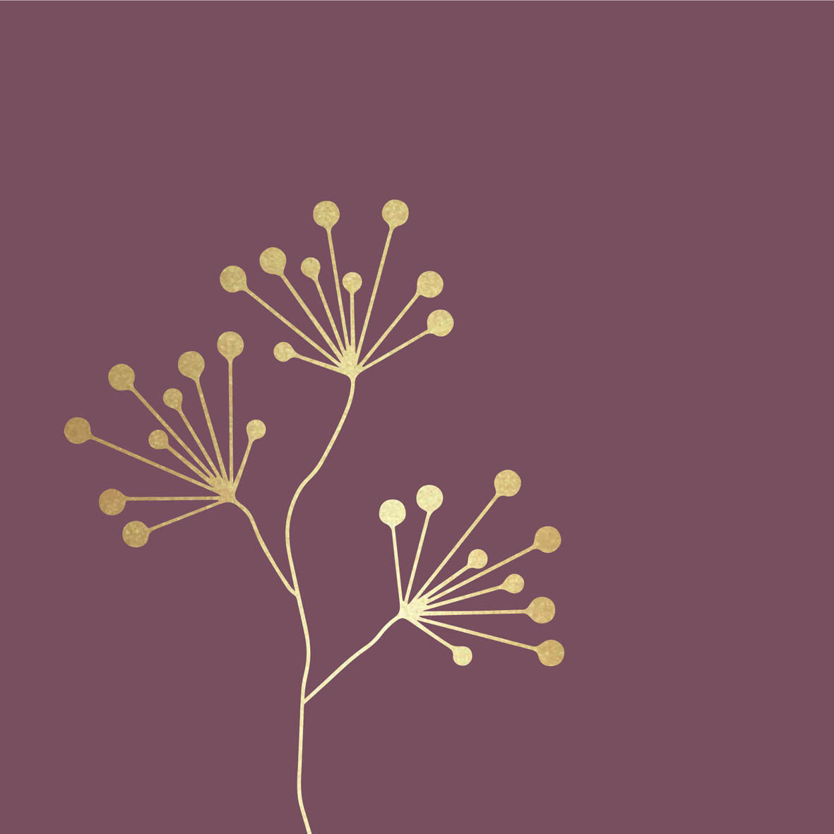 Pure Gold Berries mauve Napkin 33x33