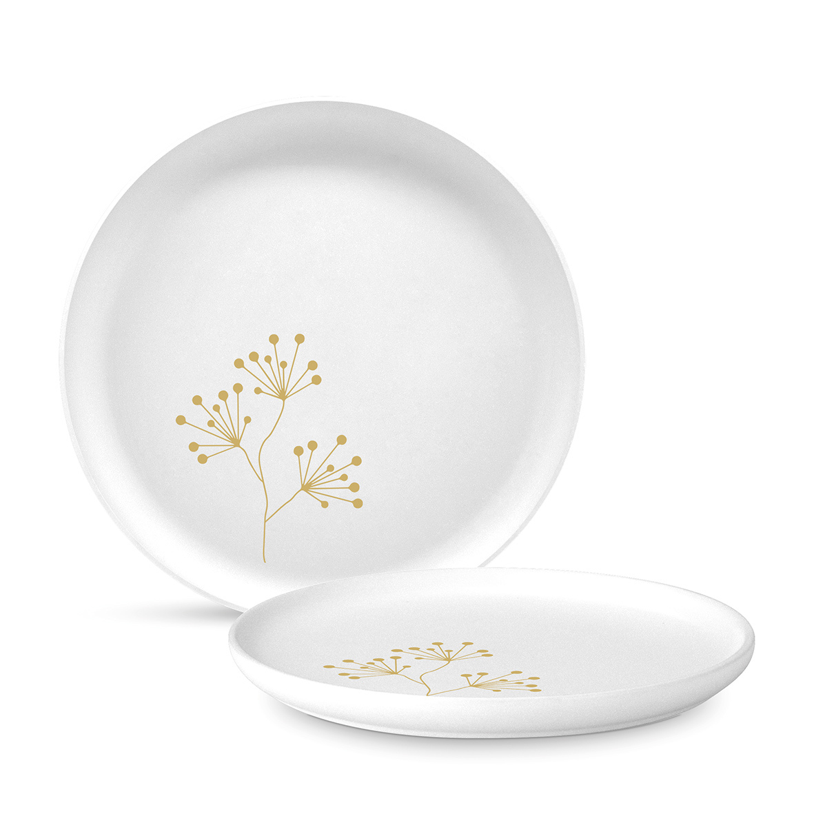 Pure Gold Berries Matte Plate 27