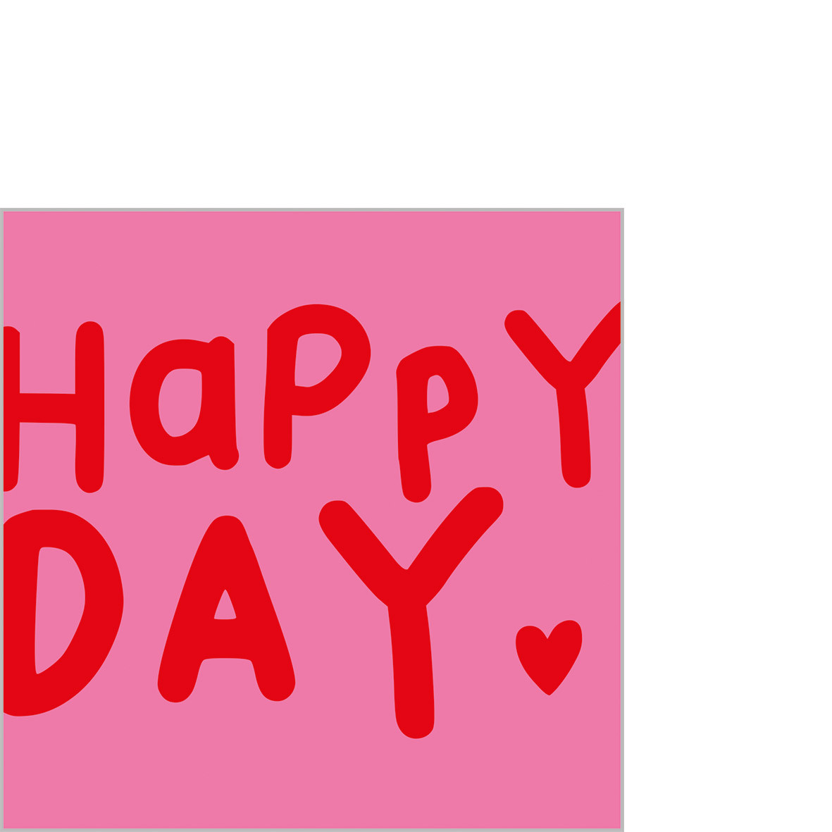 Happy Heart Napkin 25x25