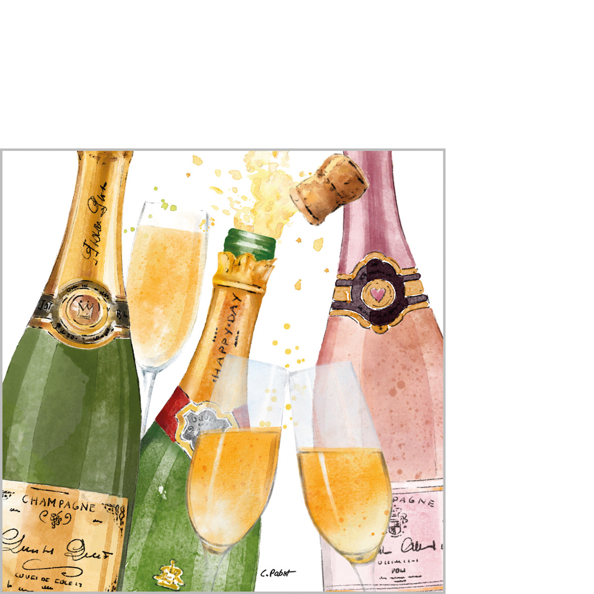 C´est l´heure! Napkin 25x25 C´est l´heure! Napkin 25x25