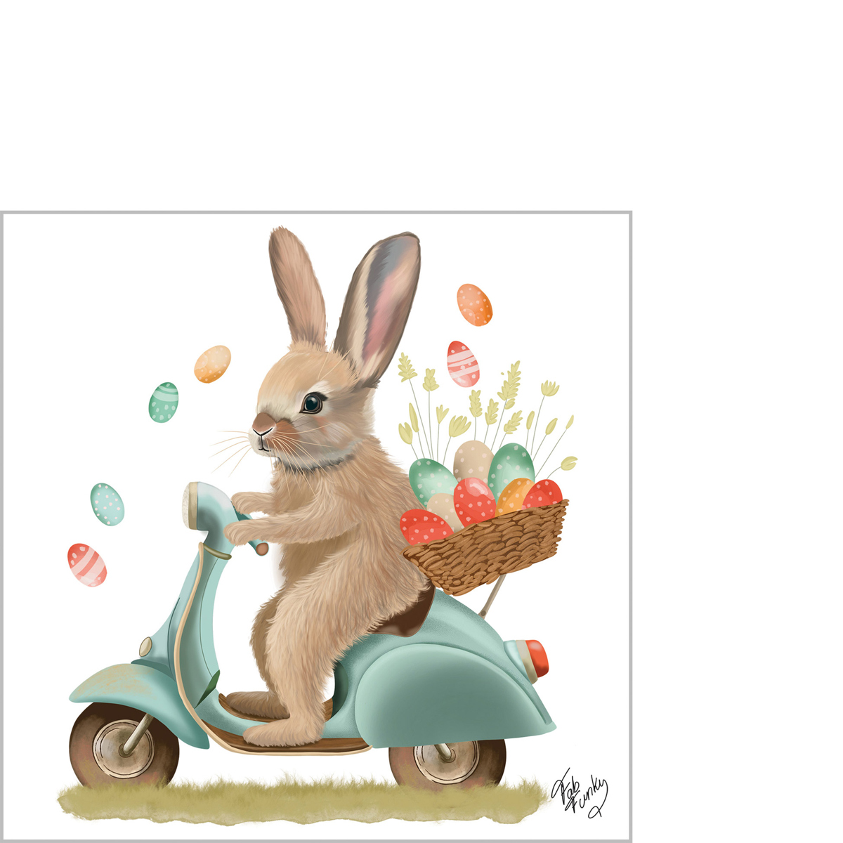 Bunny Dash Napkin 25x25 Bunny Dash Napkin 25x25