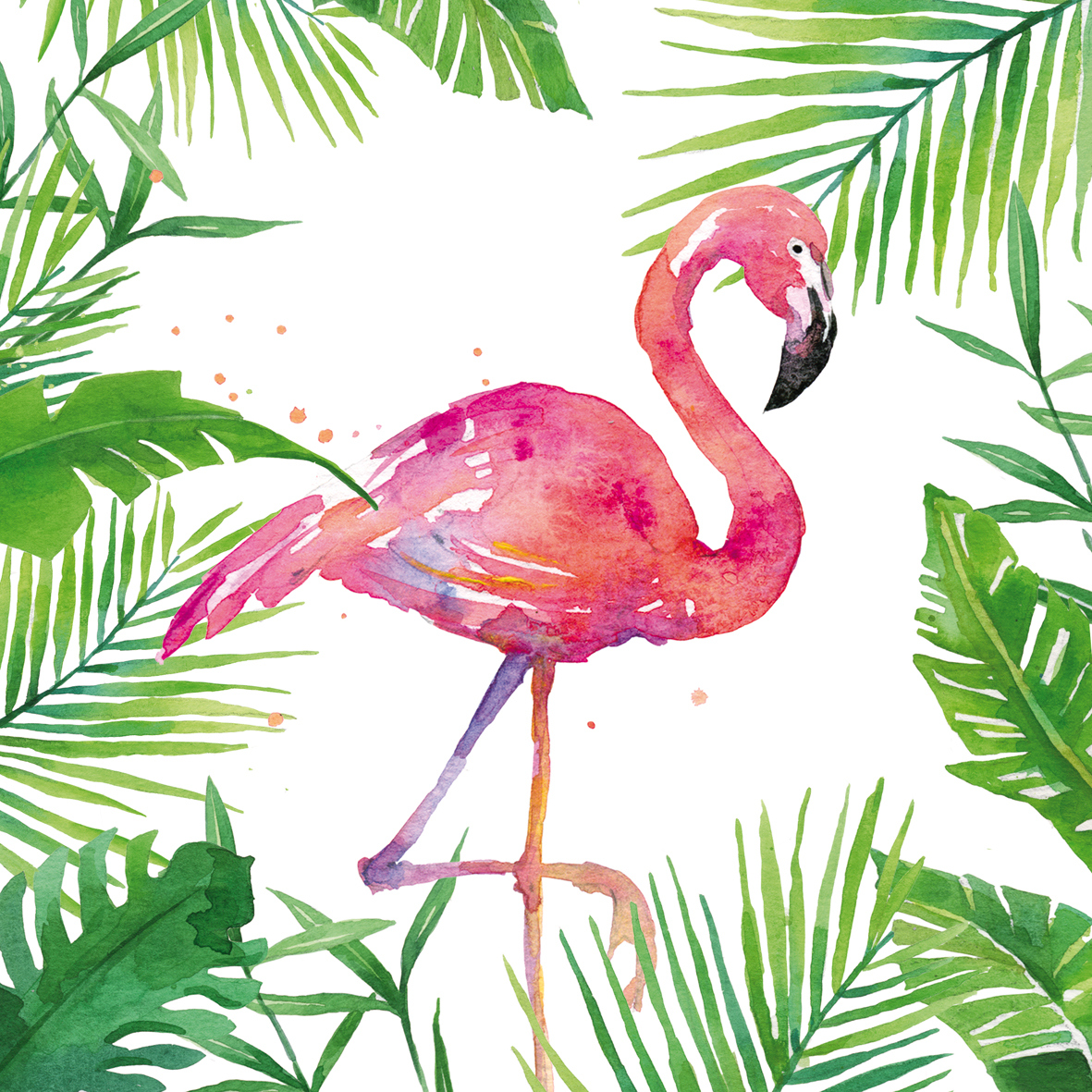 Tropical Flamingo 33x33 cm