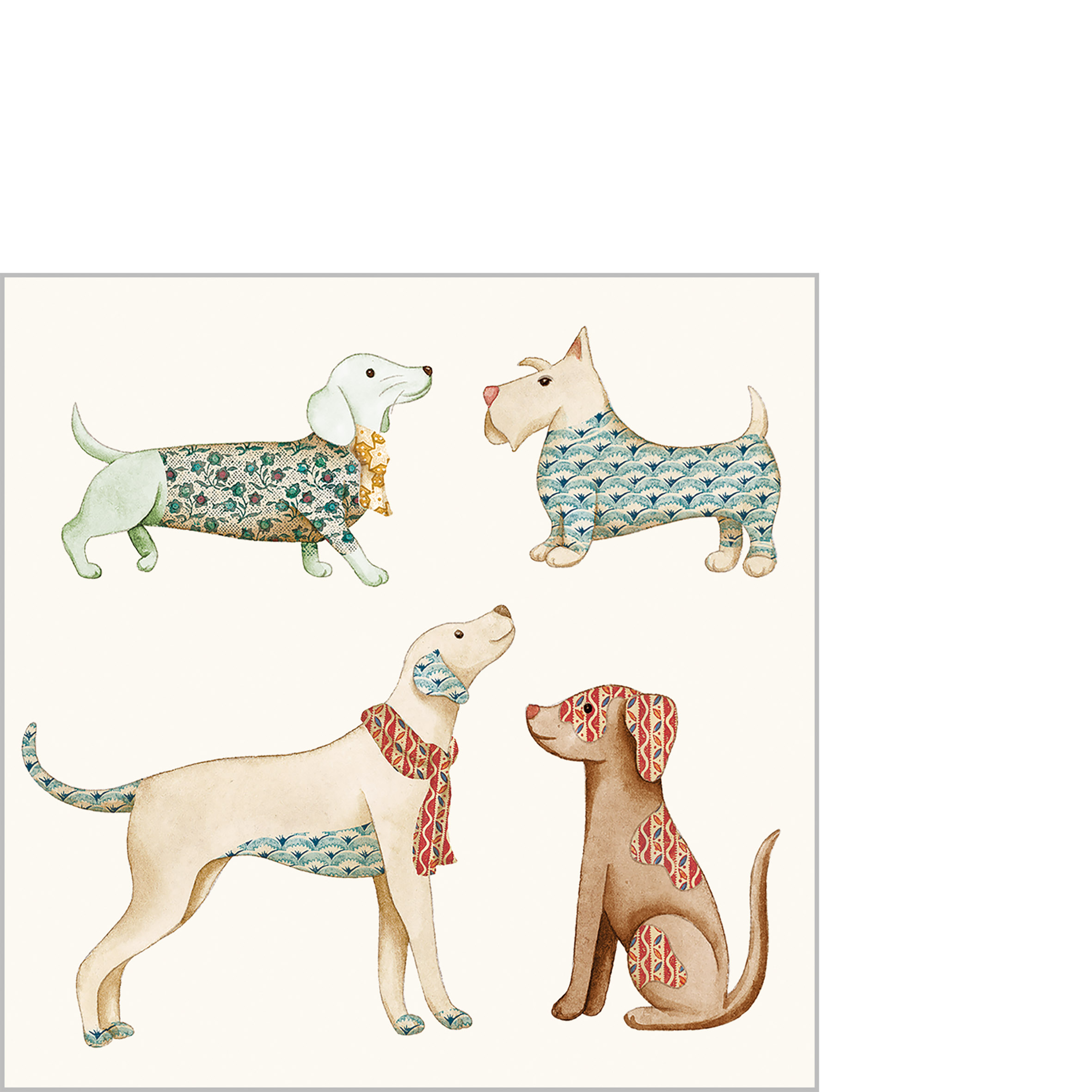 Cani in carta Napkin 25x25