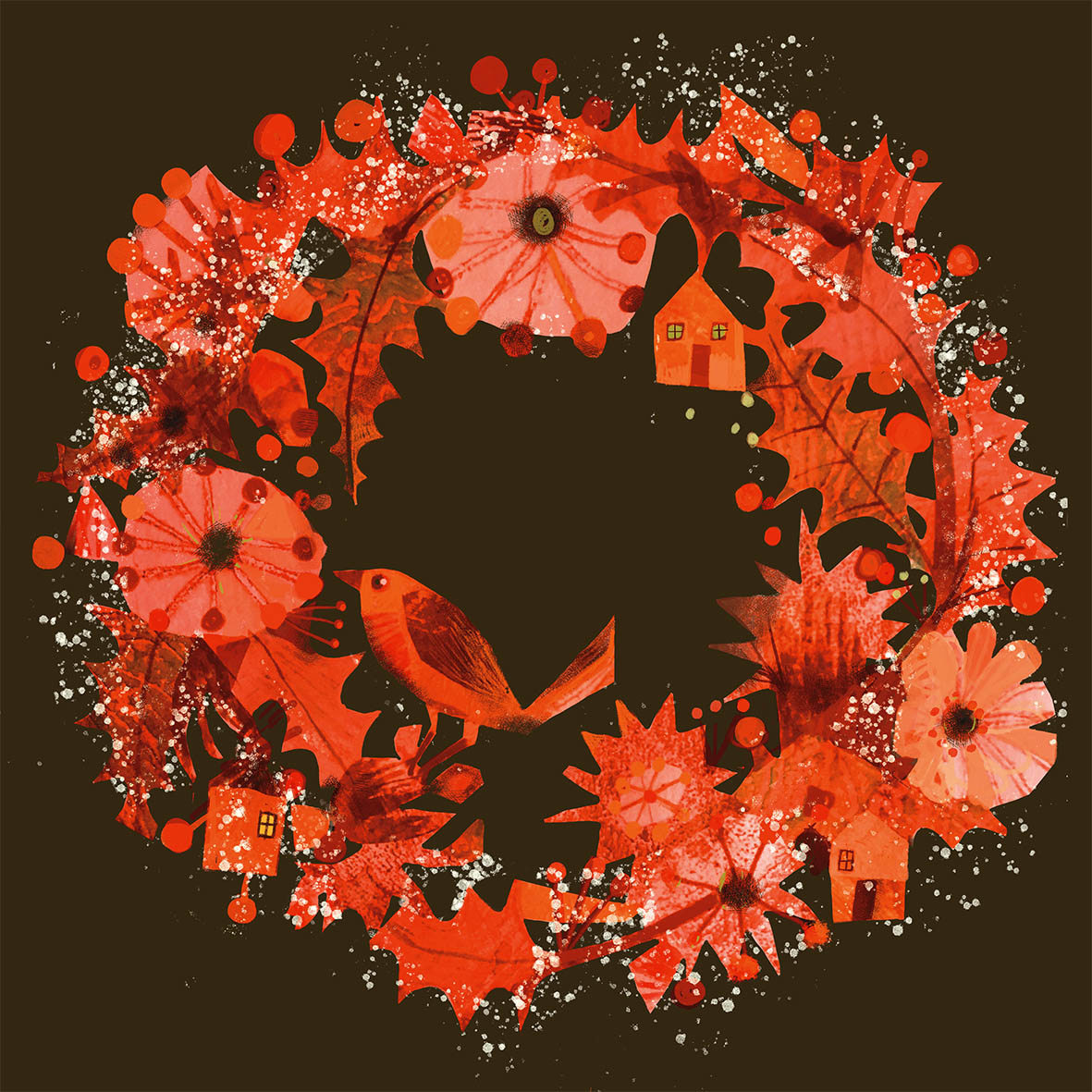 Autumn Wreath Napkin 25x25